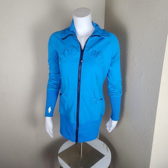Lululemon Gather Together Gather Up Zip Up Jacket in Kayak Blue, Size 6 - Picture 1 of 12